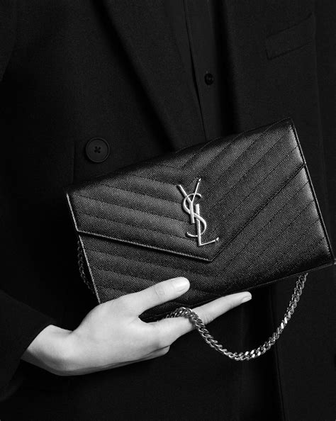 wallet on a chain ysl|saint laurent monogram chain wallet.